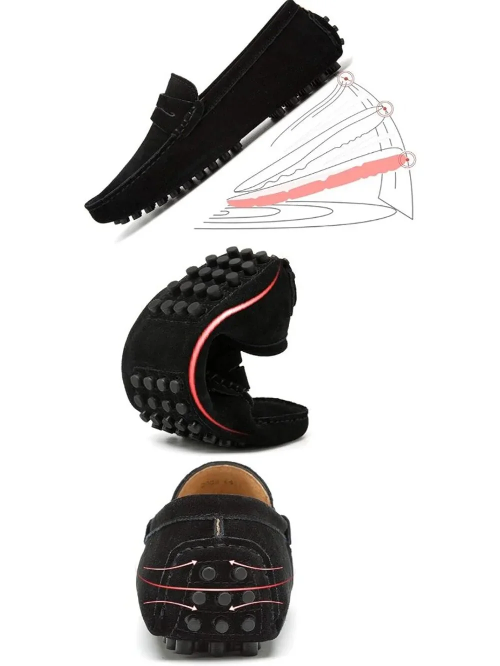 Stylish Men's Slip-On Moccasin Loafers - Comfortable Driving Flats & Boat Shoes